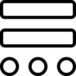 double bar with round dimension drawing layout vector image