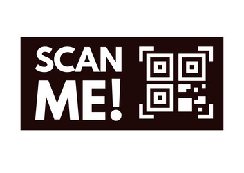scan qr code me vector image