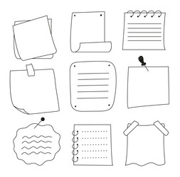 set of to do lists in a linear style the design vector image