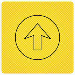 Upload icon top arrow sign vector