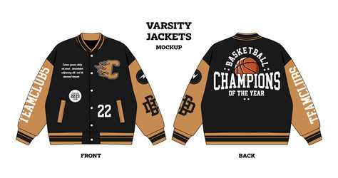 Template Varsity Jacket Vector Illustration Flat Stock Vector Royalty  Free 1844060158  Shutterstock