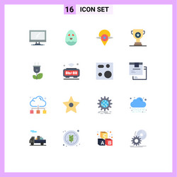 16 universal flat colors set for web and mobile vector image