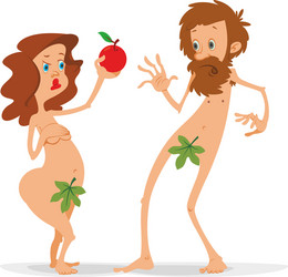 adam and eve vector