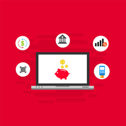 concept online and mobile payments for web page vector image
