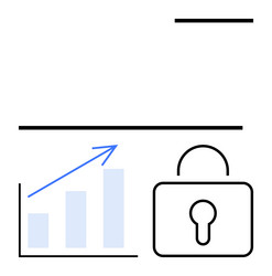 data growth diagram with upward graph arrow next vector image