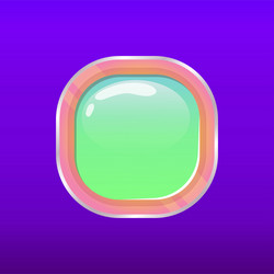 Game button in 2d style on colorful background vector