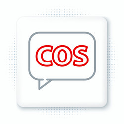 line mathematics function cosine icon isolated vector image
