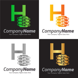 Programming code and technology logo template vector