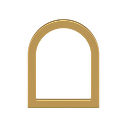 Golden realistic arch gold 3d frame shiny Vector Image