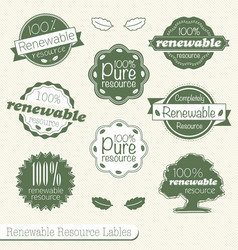 renewable resource labels vector