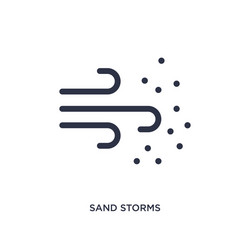 Sand storms icon on white background simple vector