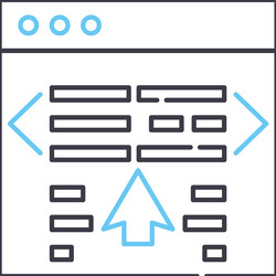 Script line icon outline symbol vector