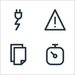 User interface line icons linear set quality vector