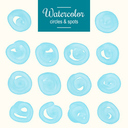 Watercolor circles and spots set vector