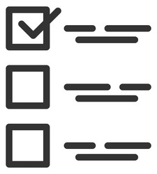 checklist with check mark line icon choice vector image