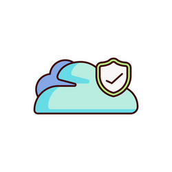 Cloud data icon network vector