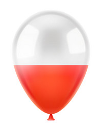 helium balloon with the flag of poland Vector Image
