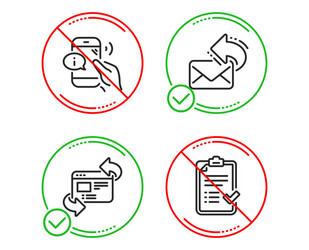 Refresh website call center and share mail icons vector