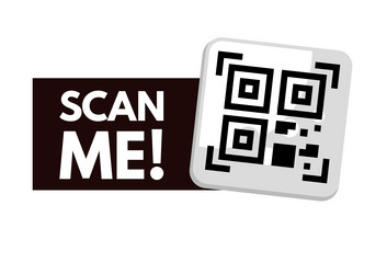 scan qr code me vector image