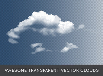 Transparent clouds can be used with any background vector