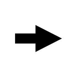 arrow glyph icon and pointer sign vector image