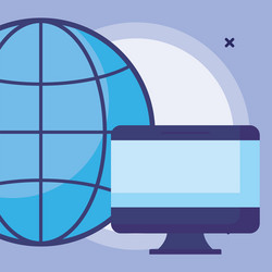 computer device design vector image