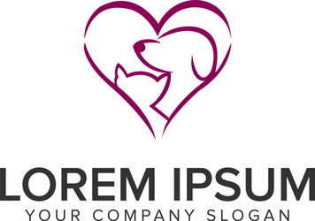 Cute Animal Pet Logo Template Vector Image