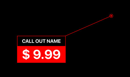 Digital Price Callout Textbox vector image
