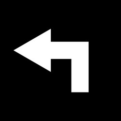 left icon direction and arrow navigation vector image