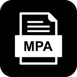 Mpa file document icon vector