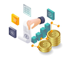 optimizing data analysis for business development vector image