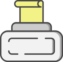 print icon for web or application design vector image