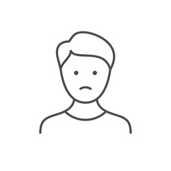 upset person line outline icon vector