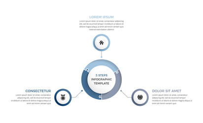 Circle Diagram Template - Data Visualization vector image