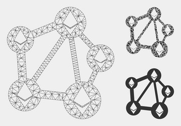 Ethereum network mesh model vector