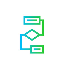 Diagram project development icon with blue and Vector Image