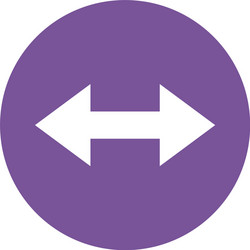 icon arrow different point in color circle vector image