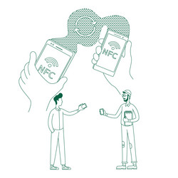 Info exchange file sending thin line concept vector
