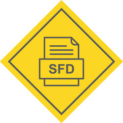 Sfd file document icon vector