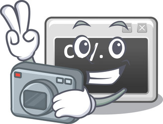 cool photographer command window character vector image