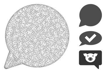 hint balloon polygonal web mesh vector image