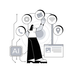 intelligent interface abstract concept vector