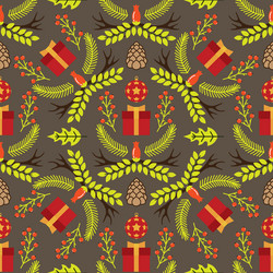 seamless pattern with the image of branches vector image