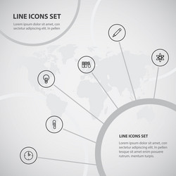 set of 6 editable teach icons includes symbols vector image