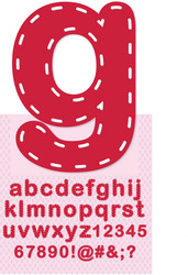 Stitched Numbers and Letters Pattern vector image