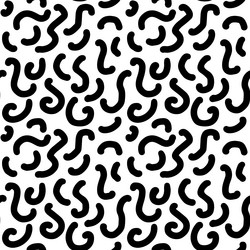 90s seamless pattern squiggle random vector image