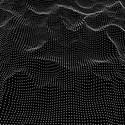 Abstract digital wave grid consist of particles vector