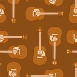 Acoustic guitar seamless pattern background Vector Image