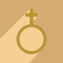 flat with shadow icon and mobile application vector image
