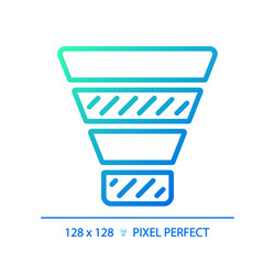 funnel chart gradient linear icon vector image